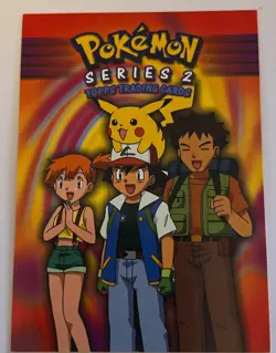 Pokemon SERIES 2 CHECKLIST NON-Holo Topps Blue Logo 1st TV Animation 2000 RARE - Image 1
