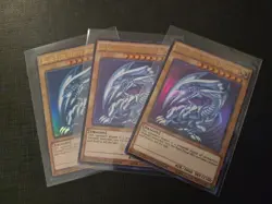 3x Blue-Eyes White Dragon CT13-EN008 Ultra Original SDK Kaiba Artwork YUGIOH LP+ - Image 1