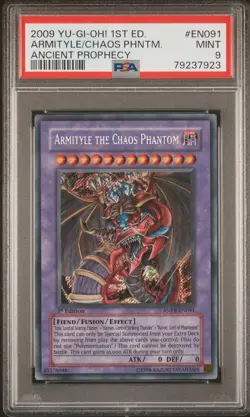 Armityle The Chaos Phantom ANPR-EN091 1st Edition EURO BLEED Yugioh PSA 9 *923 - Image 1