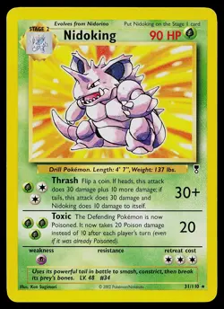 Pokemon Card - Nidoking Legendary Collection 31/110 Rare - Image 1