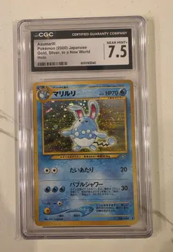 CGC 7.5 Azumarill Holo No. 184 Neo Genesis 2000 Pokemon Card psa bgs - Image 1