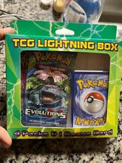 Pokemon TCG Lightning Set Booster 4 Packs 1 Bonus Card Coin NEW SEALED - Image 1