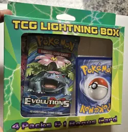 Pokemon TCG Lightning Set Booster 4 Packs 1 Bonus Card Coin NEW SEALED - Image 3