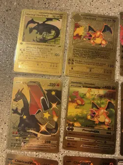 Pokemon Textured Gold Foil Fan Art Pokemon ￼(lot Of 14 Cards) - Image 2