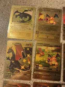 Pokemon Textured Gold Foil Fan Art Pokemon ￼(lot Of 14 Cards) - Image 3