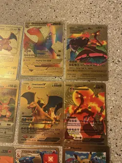 Pokemon Textured Gold Foil Fan Art Pokemon ￼(lot Of 14 Cards) - Image 4