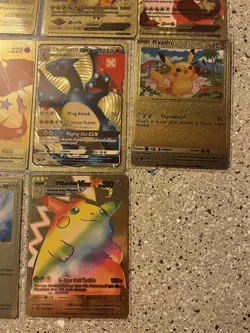 Pokemon Textured Gold Foil Fan Art Pokemon ￼(lot Of 14 Cards) - Image 5