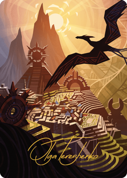 Plains Art Card - Gold-Stamped Signature - Art Series: The Lost Caverns of Ixala - Image 1