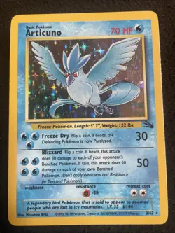 ARTICUNO 2/62 HOLO MP FOSSIL UNLIMITED POKEMON TCG CARD VINTAGE 1999 - Image 1