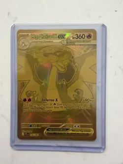Gold Mega Charizard X EX 130/094 NM Pack Fresh Phantasmal Flames Pokemon - Image 2