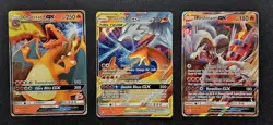 Pokemon TCG. Reshiram & Charizard GX Tag Team, Charizard GX, Reshiram GX Lot. LP - Image 1