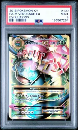 M Venusaur EX 100/108 - PSA 9 - 2016 Pokemon XY Evolutions Full Art Holo - Image 1