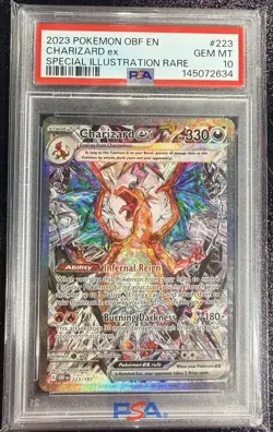 2023 Pokemon Obsidian Flames Charizard ex #223 Special Illustration Rare PSA 10 - Image 1