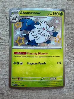 Pokemon Abomasnow Holo SV: Paldean Fates 101/091 Near Mint NM Holo Rare - Image 1