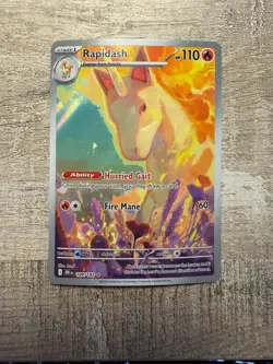 Rapidash 189/182 NM – Illustration Rare Holo – 2025 Pokemon TCG Destined Rivals - Image 1