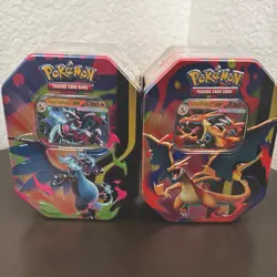 Pokemon Mega Charizard X & Y Tin Set Booster Pack Storage 2026 TCG set of 2 - Image 5