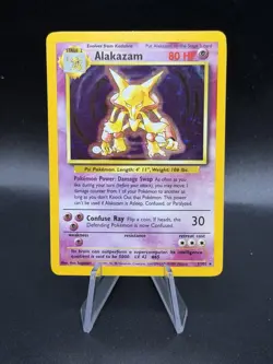 Alakazam - 1/102 Base Set Unlimited Holo Rare Pokemon - LP ER3 - Image 1