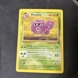 Pokemon WOTC Weezing 45/62 Fossil Set UNLIMITED Uncommon D20 - Image 1