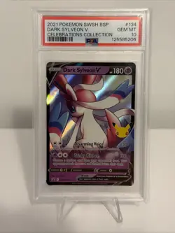 Pokemon TCG Celebrations Dark Sylveon V BlackStarPromo SWSH134 PSA 10 - Image 1
