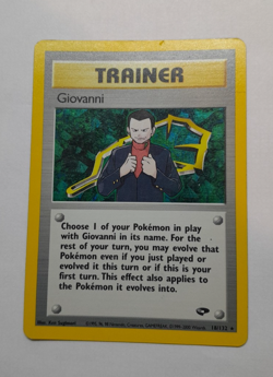Vintage Pokemon Trainer Giovanni Gym challenge 104/132 Wizards OfThe Coast - Image 1
