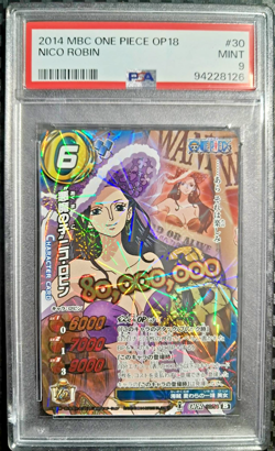 2014 ONE PIECE Miracle Battle OP-18 WANTED NICO ROBIN 15TH ANNIVERSARY RARE PSA - Image 1