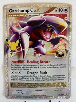 Pokemon TCG Celebrations 25th Anniversary Garchomp C LV.X Holo Card 145/147 - Image 2