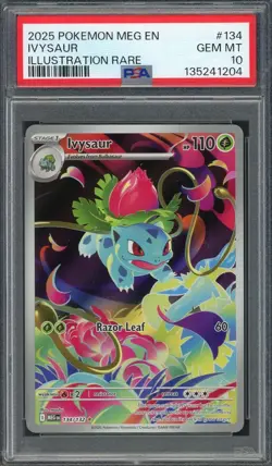 PSA 10 Ivysaur (Illustration Rare) Mega Evolution 134/132 Pokemon Card B17 - Image 1