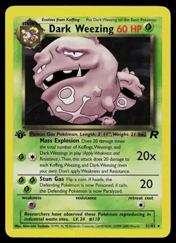 Pokemon Card - Dark Weezing Team Rocket 31/82 Rare 1st Edition - Image 1