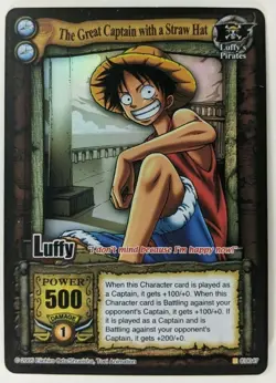 Great Captain with a Straw Hat Luffy FOIL One Piece CCG TCG CH047 Card Uncommon - Image 1