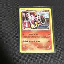 Volcanion (XY Steam Siege Prerelease) XY145 XY Holo STAFF STAMP pokemon card - Image 1