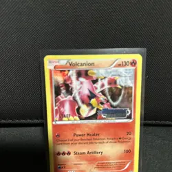 Volcanion (XY Steam Siege Prerelease) XY145 XY Holo STAFF STAMP pokemon card - Image 2