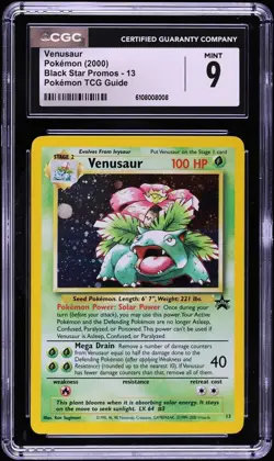 CGC 9 Venusaur Holo Black Star Promo 2000 Pokemon Card #13 - Image 1