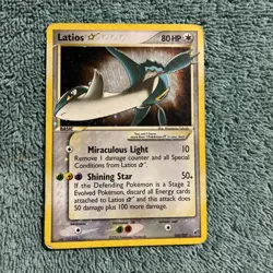(Swirl) Latios Gold Star Holo Rare Card 106/107 EX Deoxys Pokemon TCG -played 🔥 - Image 3