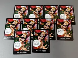 Gol. D. Roger DON!! Foil One Piece TCG OP13 Card Lot Of 10 - Image 3