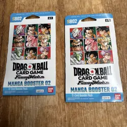 2 DRAGON BALL Super Fusion World Manga Booster 02 (SB02) SEALED BANDAI 24 cards - Image 1