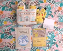 Pokemon x Natural History Museum Pikachu Plush & Sealed Promo Card BNWT Plushie - Image 1