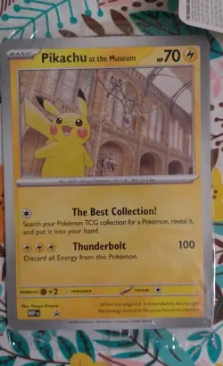 Pokemon x Natural History Museum Pikachu Plush & Sealed Promo Card BNWT Plushie - Image 2