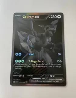 Pokemon Zekrom EX Black Bolt 172/086 SV10.5 BWR TCG Card - Image 2