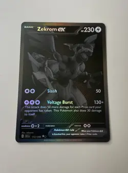 Pokemon Zekrom EX Black Bolt 172/086 SV10.5 BWR TCG Card - Image 3