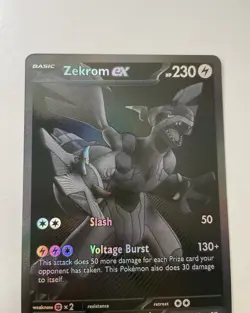 Pokemon Zekrom EX Black Bolt 172/086 SV10.5 BWR TCG Card - Image 5
