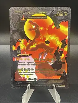 Pokemon Charizard Vmax Black Foil Holo Textured Fan Art Card - Image 1