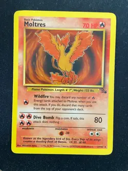 Moltres - 27/62 Fossil (Pokemon) Non Holo Rare - LP - Image 1