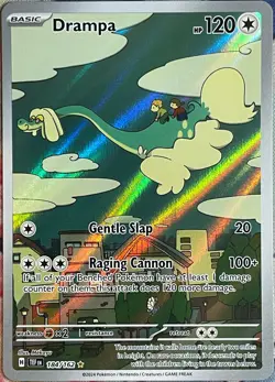 Drampa Illustration Rare Holo - 184/162 - Temporal Forces Pokemon 2024 - Image 1