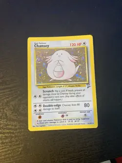 Pokemon TCG Chansey Holo 3/130 Base Set 2 - Image 1