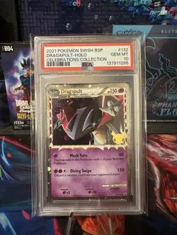 PSA 10 Dragapult Prime SWSH132 Celebrations Promo Black Star Pokemon English - Image 1