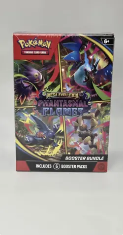 🔥 Sealed Phantasmal Flames Booster Bundle Pokemon TCG Mega Evolution - Image 1