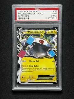 PSA 9 OC Pokemon Magnezone EX #35 Flashfire Holo OFF CENTER ERROR POP 3! - Image 1