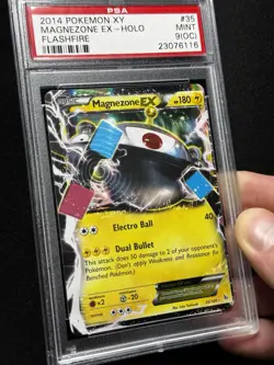PSA 9 OC Pokemon Magnezone EX #35 Flashfire Holo OFF CENTER ERROR POP 3! - Image 3