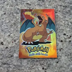 Topps Pokemon First Movie - Charizard E6 - Rainbow Holo Foil Blue Logo - MP - Image 3
