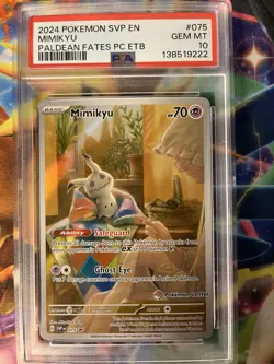 Pokemon PSA 10 Mimikyu 075 Paldean Fates Center Promo - Image 3